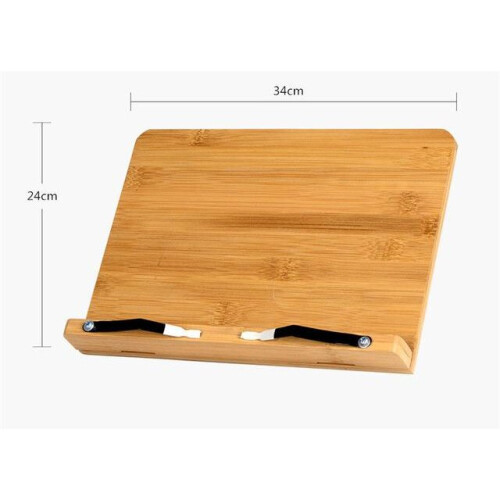 Bamboo Reading Book Stand Adjustable Tablet Holder 2