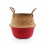 (Red) Colour Block Wicker Baskets Home Storage 1