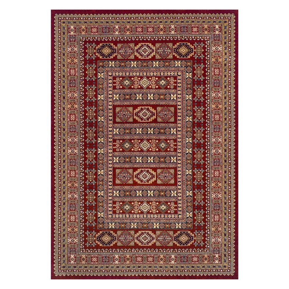 (Persian Boxes - Red, 240 x 340 cm) Luxury Traditional Oriental Pure Wool Rugs Hallway Runner Small Extra Large Rug Soft Area Carpet Eco Friendly Hand