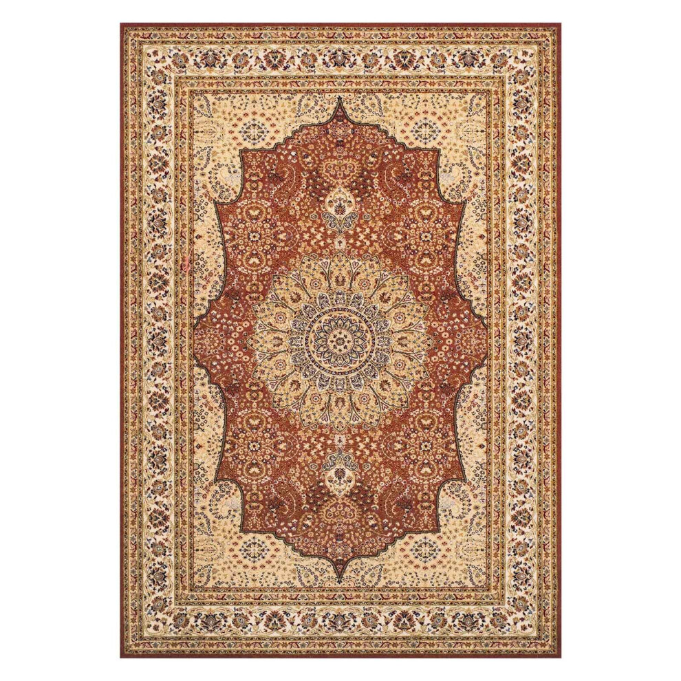 (Persian - Beige, 80 x 150 cm) Luxury Traditional Oriental Pure Wool Rugs Hallway Runner Small Extra Large Rug Soft Area Carpet Eco Friendly Handmade