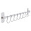 40cm Aluminium Self Adhesive Silver Kitchen Utensil Rack, with 8 hooks 1