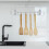 40cm Aluminium Self Adhesive Silver Kitchen Utensil Rack, with 8 hooks 2