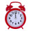 (Red) Retro Loud Alarm Clock Double Bell Mechanical Key Wound Silent Pointer Clock 1