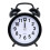 (Black) Retro Loud Alarm Clock Double Bell Mechanical Key Wound Silent Pointer Clock 1