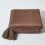 Homescapes (150 x 200 cm, Chocolate) Cotton Rajput Ribbed Throw 2