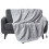 Homescapes (150 x 200 cm, Silver Grey) Cotton Rajput Ribbed Throw 1