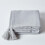 Homescapes (150 x 200 cm, Silver Grey) Cotton Rajput Ribbed Throw 2