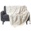 Homescapes (150 x 200 cm, Natural) Cotton Rajput Ribbed Throw 1