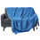 Homescapes (150 x 200 cm, Blue) Cotton Rajput Ribbed Throw 1