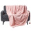 Homescapes (255 x 360 cm, Pink) Cotton Rajput Ribbed Throw 1
