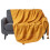 Homescapes (225 x 255 cm, Mustard) Cotton Rajput Ribbed Throw 1