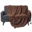 Homescapes (150 x 200 cm, Chocolate) Cotton Rajput Ribbed Throw 1