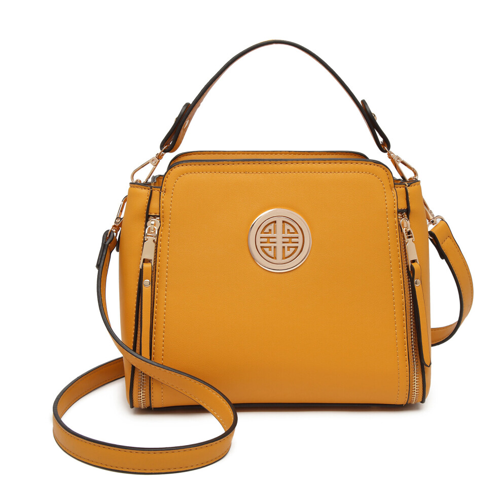 (Yellow) MISS LULU - Leather Look Practical Crossbody Bag