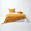 Homescapes (225 x 255 cm, Mustard) Cotton Rajput Ribbed Throw 3