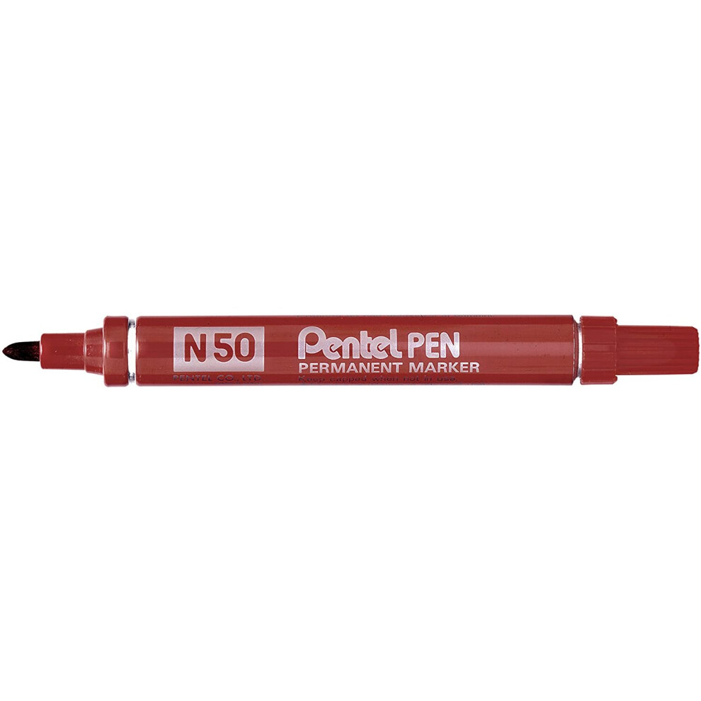 Pentel N50 Bullet Point Marker - Brown (Pack of 12)