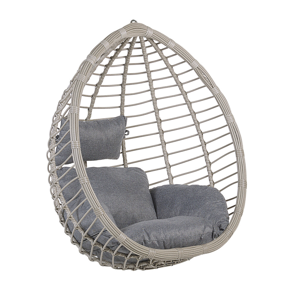 Rattan Hanging Chair Grey TOLLO