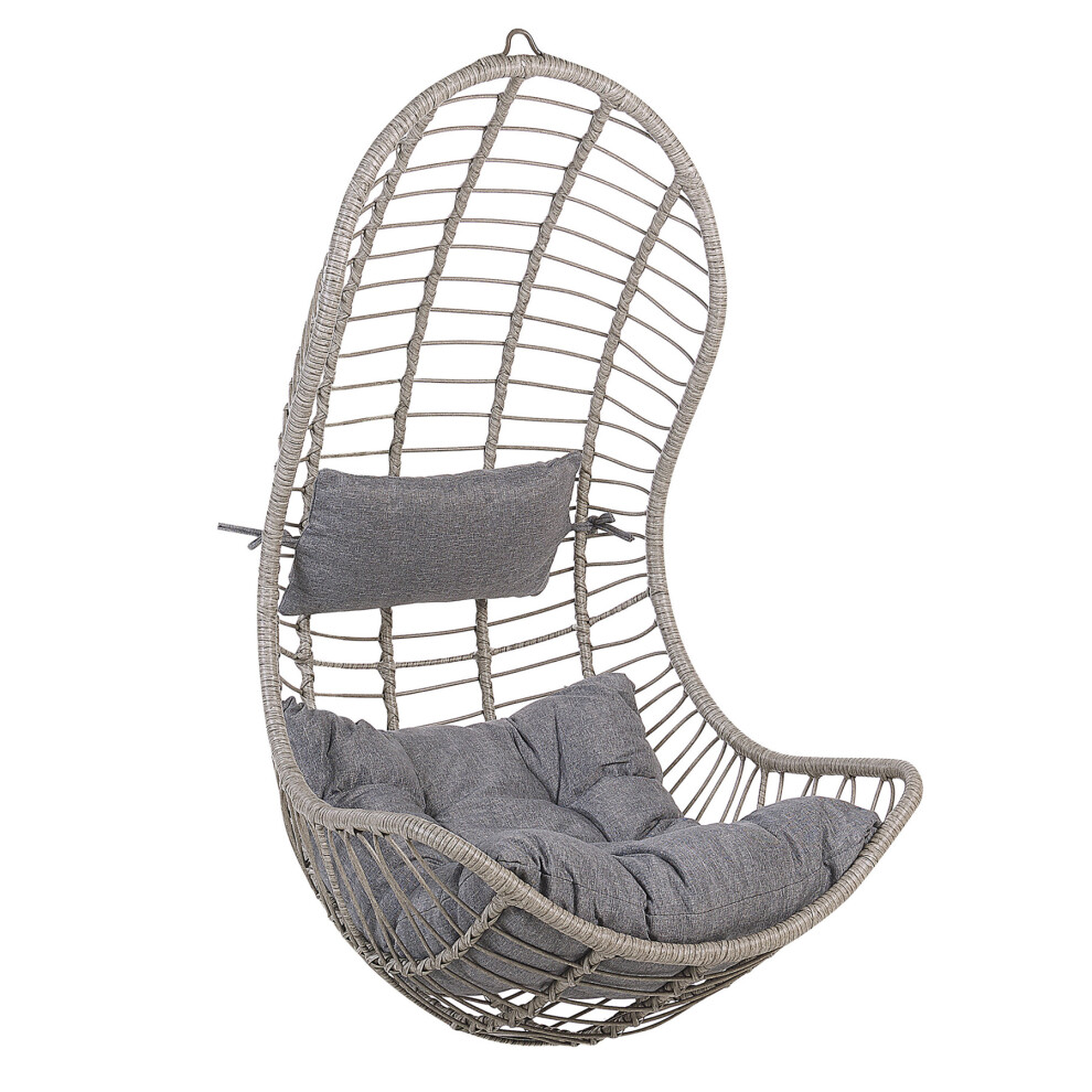 Rattan Hanging Chair Grey PINETO