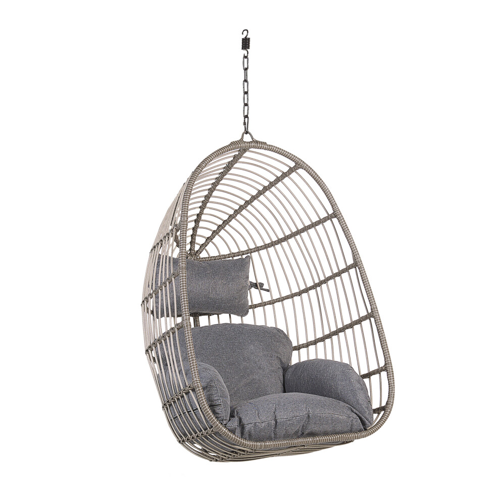 Rattan Hanging Chair Grey CASOLI