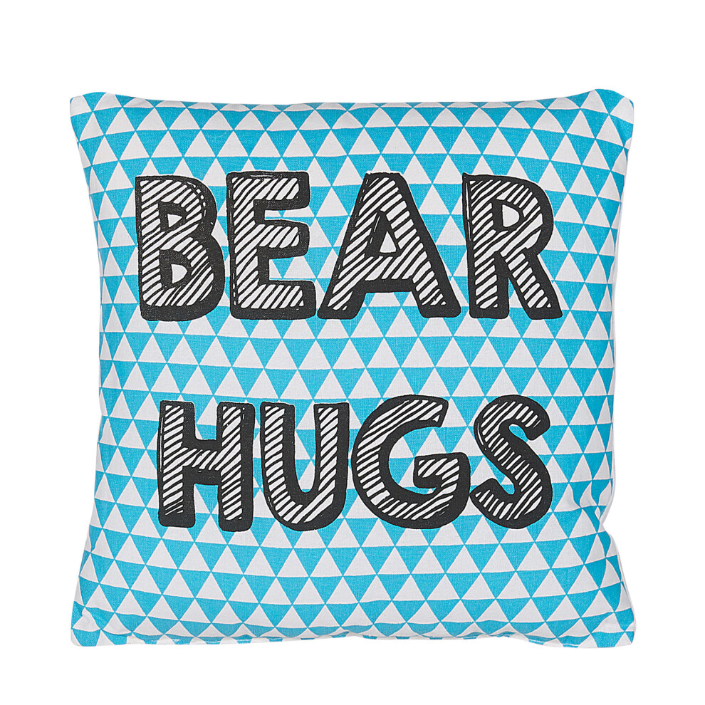 Cotton Kids Cushion Print 40 x 40 cm Blue RADZKOT
