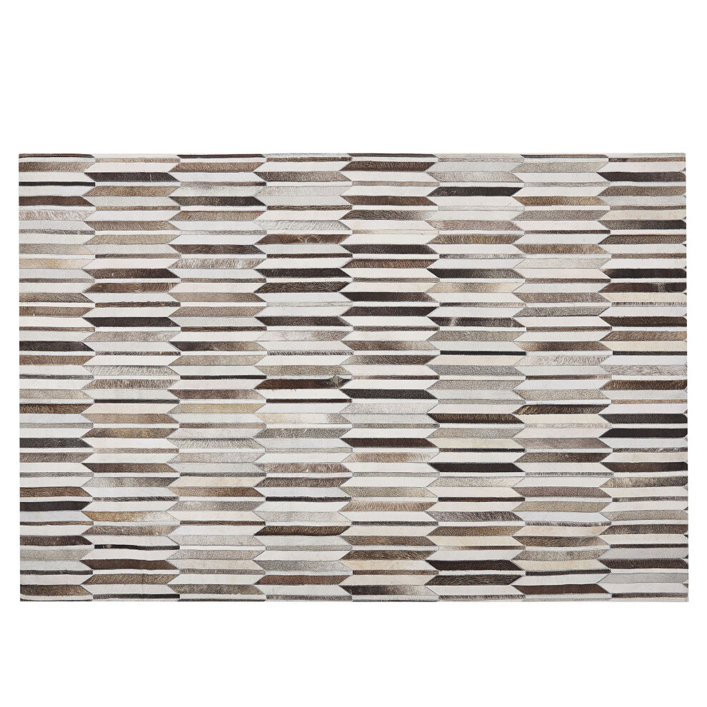 Cowhide Area Rug 140 x 200 cm Brown and Beige KULALAR