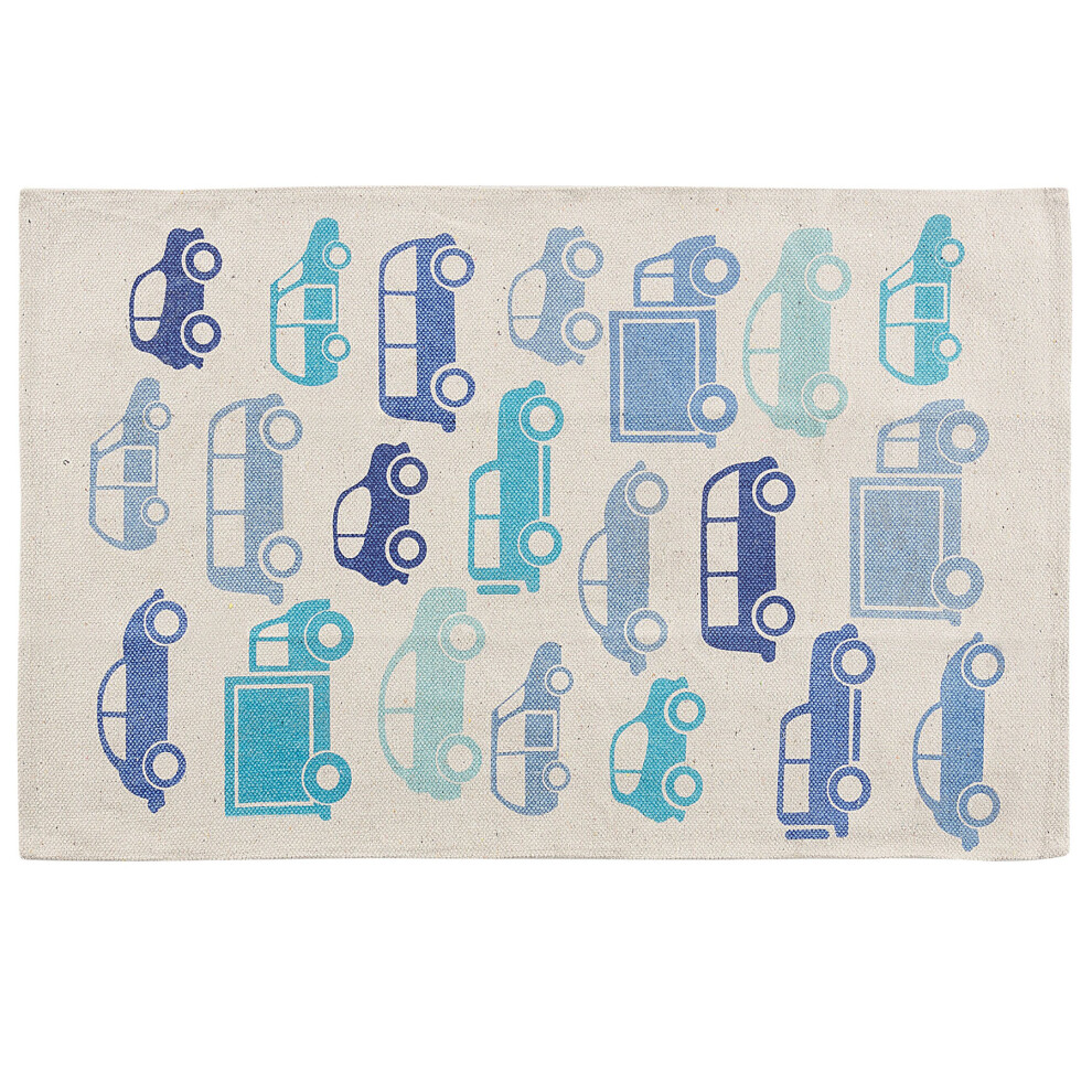 Kids Rug Car Print 60 x 90 cm Blue MADURAJ