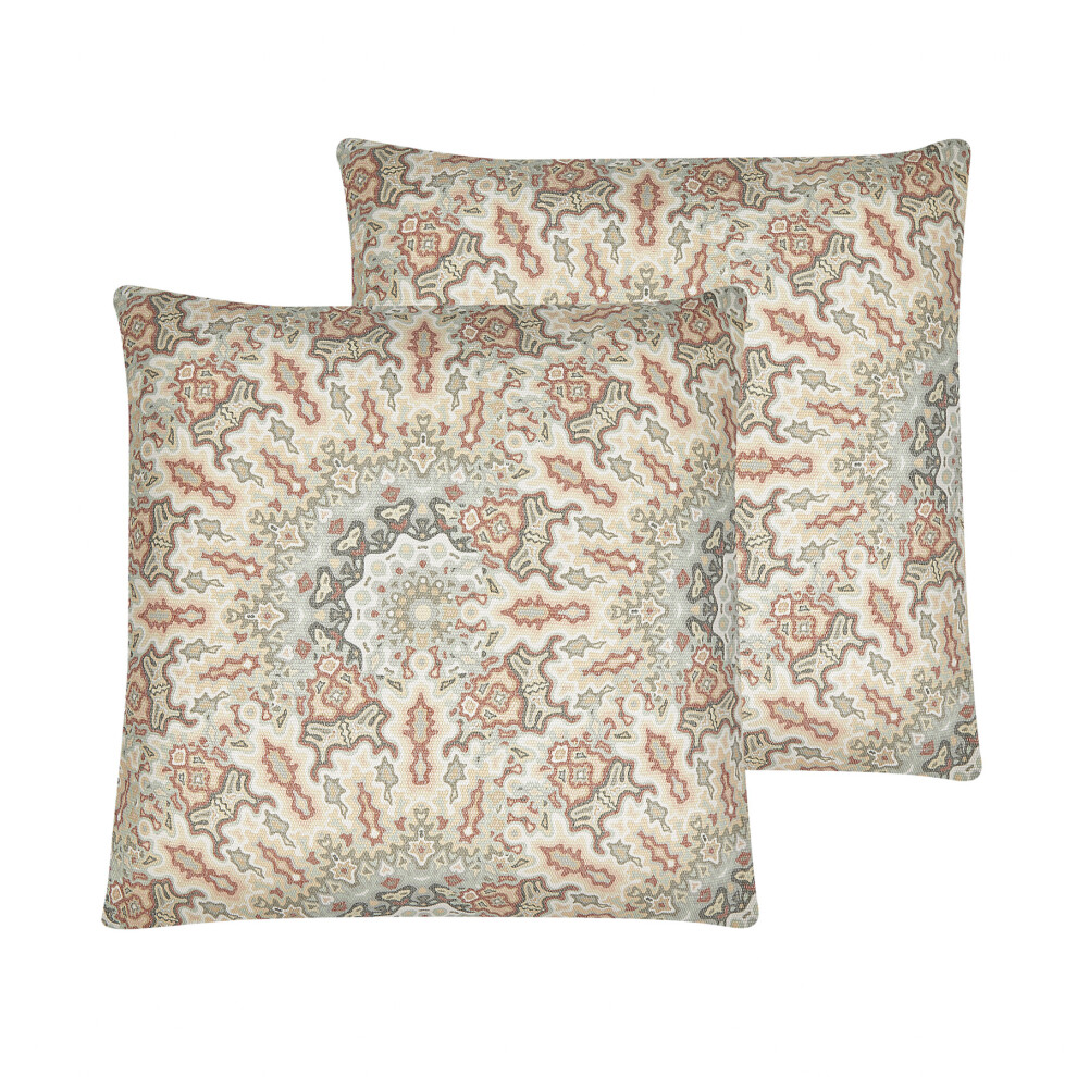 Set of 2 Cushions Abstract Pattern 45 x 45 cm Multicolour VRIESEA
