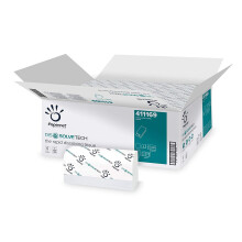 Papernet V Folded Paper Towel DissolveTech 411169 | 2-ply Fast Dissolving Paper Towels | White Hand Towels Compatible with Dispenser C / V 417204,