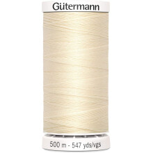 Gutermann Sew All Polyester Thread, 500mtr, Cream (0414), 5.5 x 3 x 3 cm