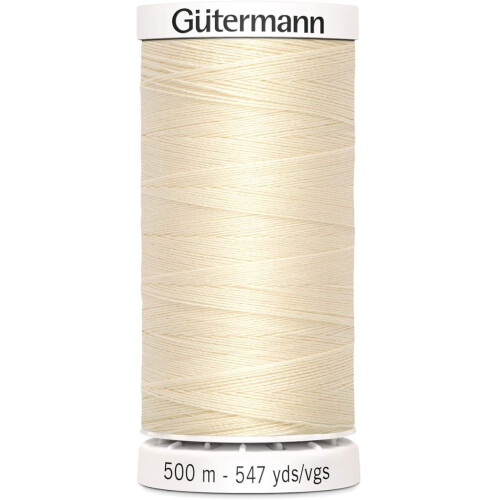 Gütermann Gutermann Sew All Polyester Thread, 500mtr, Cream (0414), 5.5 x 3 x 3 cm