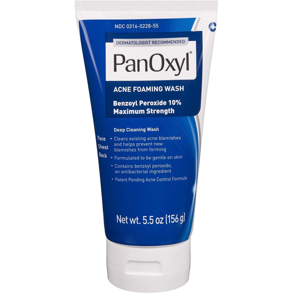 PanOxyl Acne Foaming Wash - 10% - 5.5oz (156g)