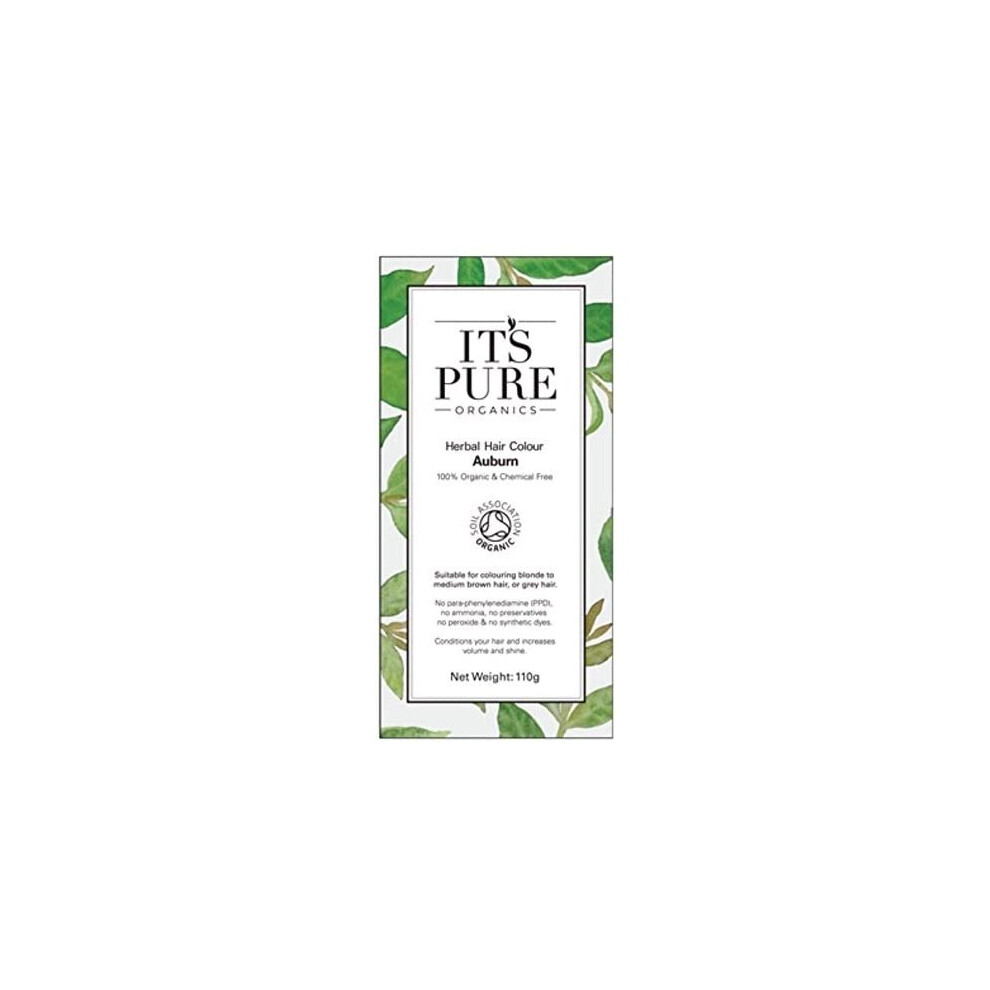 It's Pure Red Organic Herbal Hair Colour Auburn 110G