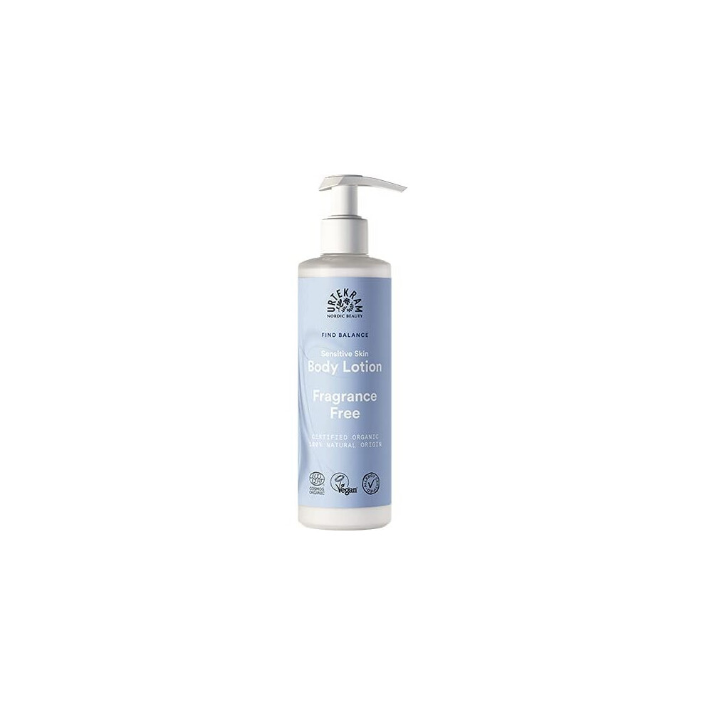 Urtekram Fragrance Free Body Lotion for Sensitive Skin, 245 ml | COSMOS ORGANIC certified by Ecocert Greenlife; An unscented body moisturiser with aloe vera and shea butter - Image 7