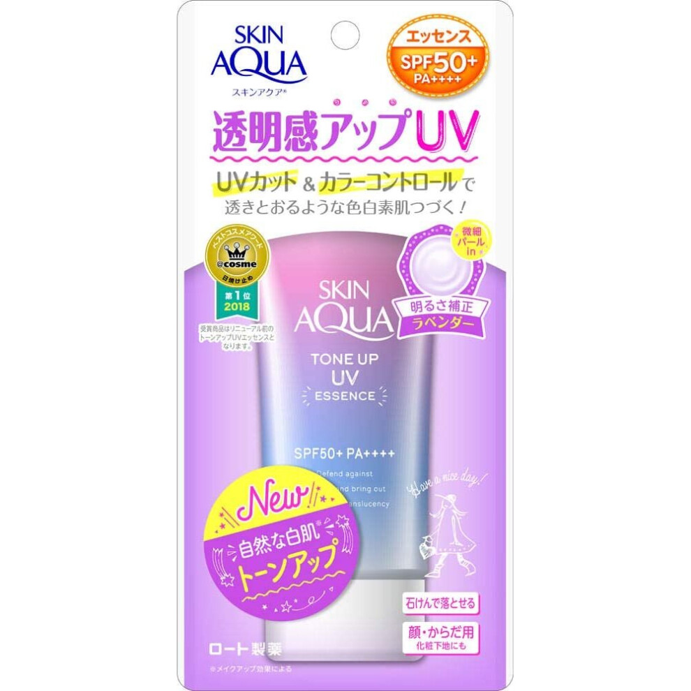 Rohto Skin Aqua Tone Up UV Essence SPF50+ PA++++ 80g