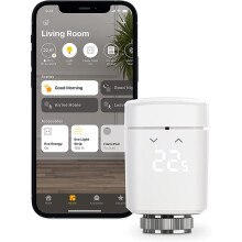 Eve Thermo -Smart Radiator Valve with LED Display, Automatic Temperature Control, no Bridge Required, Integrated Touch Controls, Bluetooth Low Energy
