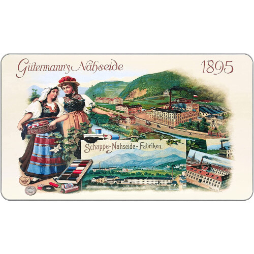 Gütermann Gutermann Vintage Tin Thread Set 100m Basic Colours x 48 reels, Multicoloured, One Size 1