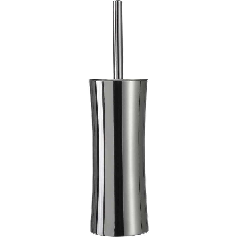 Croydex Toilet Brush With Freestanding Polished Steel Curvy Holder