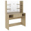 VidaXL vidaXL Makeup Table with LED Lights MDF Oak Cosmetic Vanity Dressing Table 2