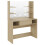 VidaXL vidaXL Makeup Table with LED Lights MDF Oak Cosmetic Vanity Dressing Table 5