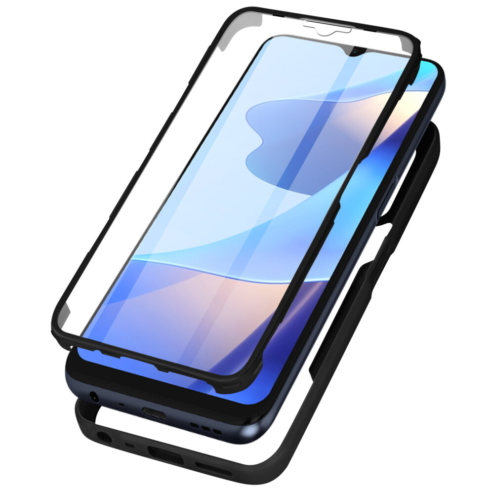 Case for Oppo A16 and A16s Plexiglas Back and Polymer Front Black