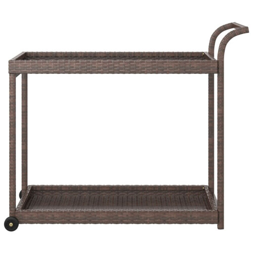 VidaXL vidaXL Barwagen Braun 100x45x83 cm Poly Rattan 2