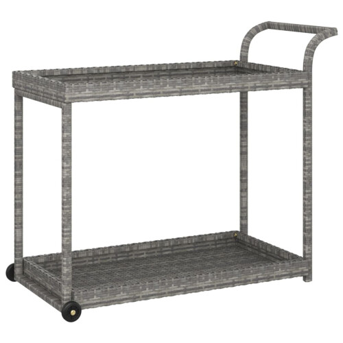 VidaXL vidaXL Barwagen Grau 100x45x83 cm Poly Rattan 1