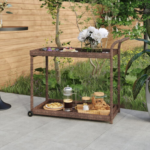 VidaXL vidaXL Barwagen Braun 100x45x83 cm Poly Rattan