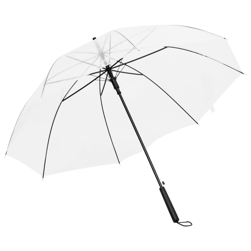 vidaXL Umbrella Transparent Stick Outdoor Patio Handle Rain Walking Umbrella