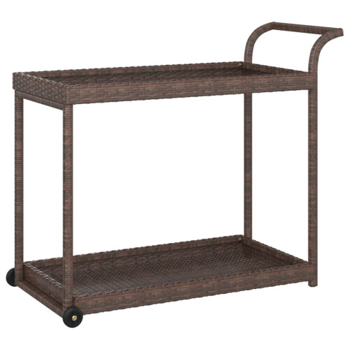 VidaXL vidaXL Barwagen Braun 100x45x83 cm Poly Rattan 1