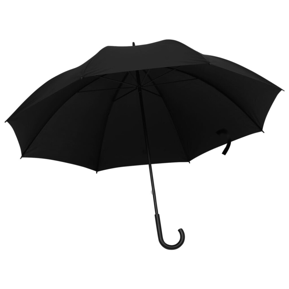 Vidaxl Umbrella Outdoor Patio Rainy Day Handle Rain Walking Umbrella Black