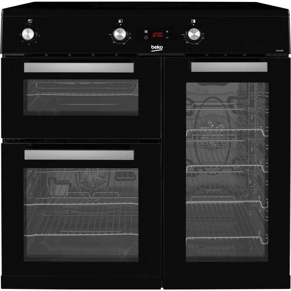 Beko KDVI90K 90cm Electric Range Cooker with Induction Hob - Black