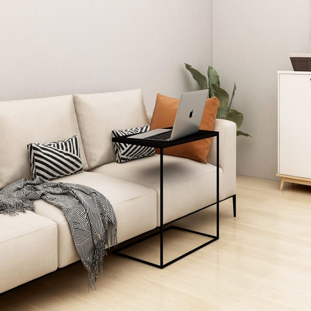 Vidaxl Side Table Black Engineered Wood Home Couch Laptop Accent Centre Table