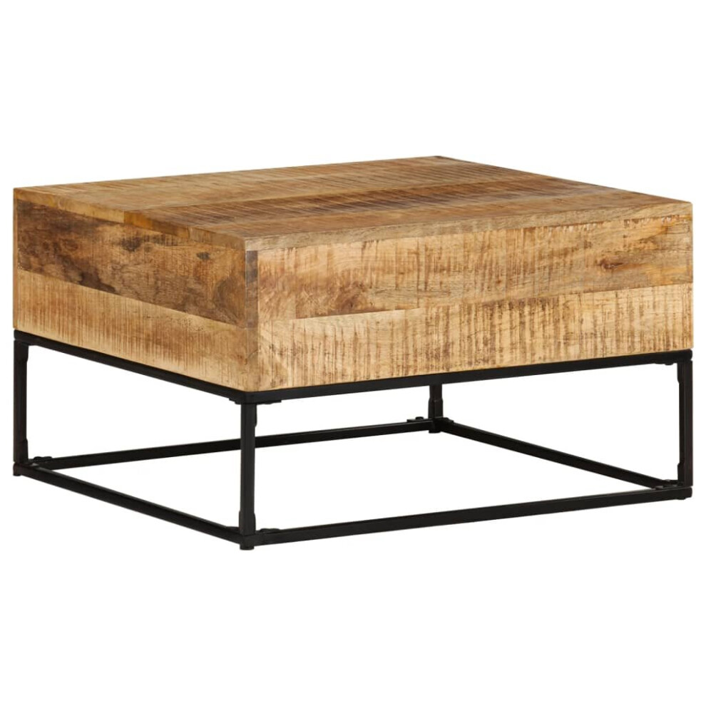 vidaXL Rough Mango Wood Coffee Table Living Room Furniture Couch Side Table