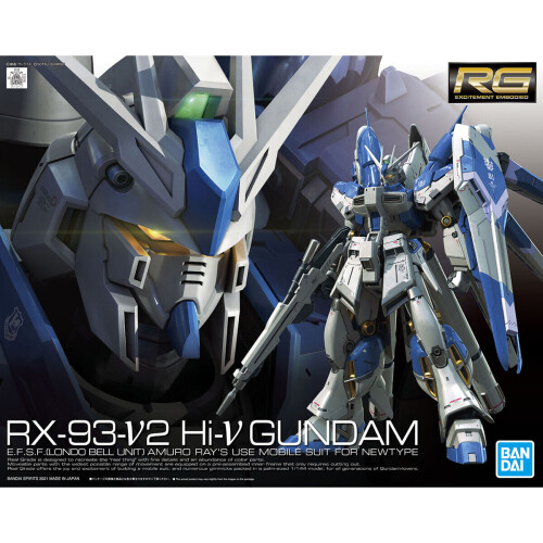 Bandai Bandai RG 1/144 Hi-v Gundam Plastic Model