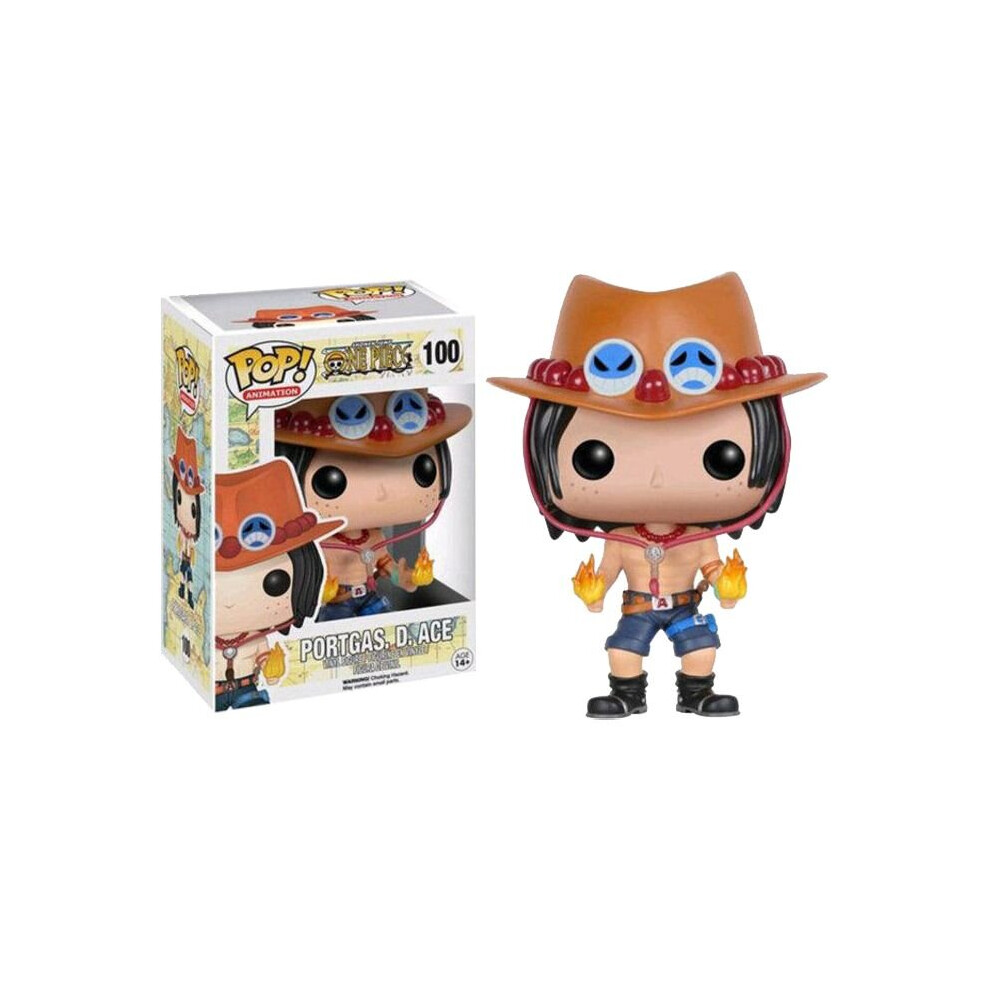 (Ace) Anime One Piece Funko Pop Luffy Ace Law Roronoa Zoro Action Figure Toys Kid Gift